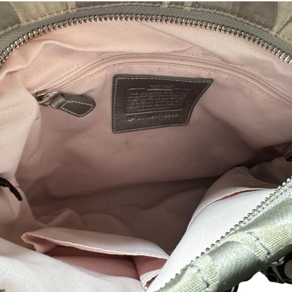 Pre-Loved Coach Signature Shoulder Bag - Silver - Picture 9 of 12